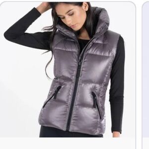 SAM Shiny Puffer Vest in gunmetal